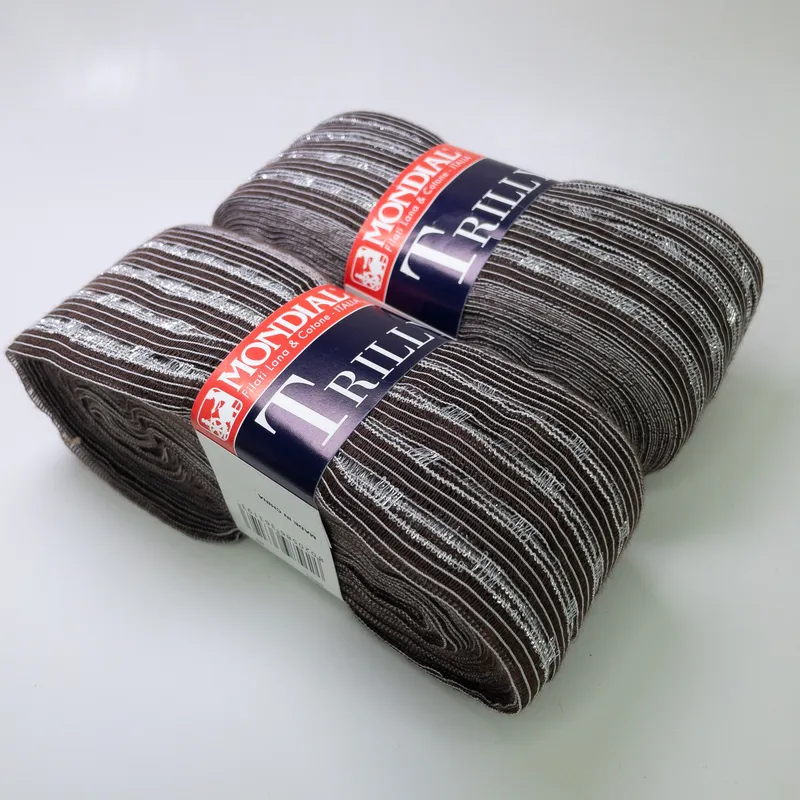 Mondial Trilly Ruffle Scarf Ribbon Yarn 0821 Lot of 2