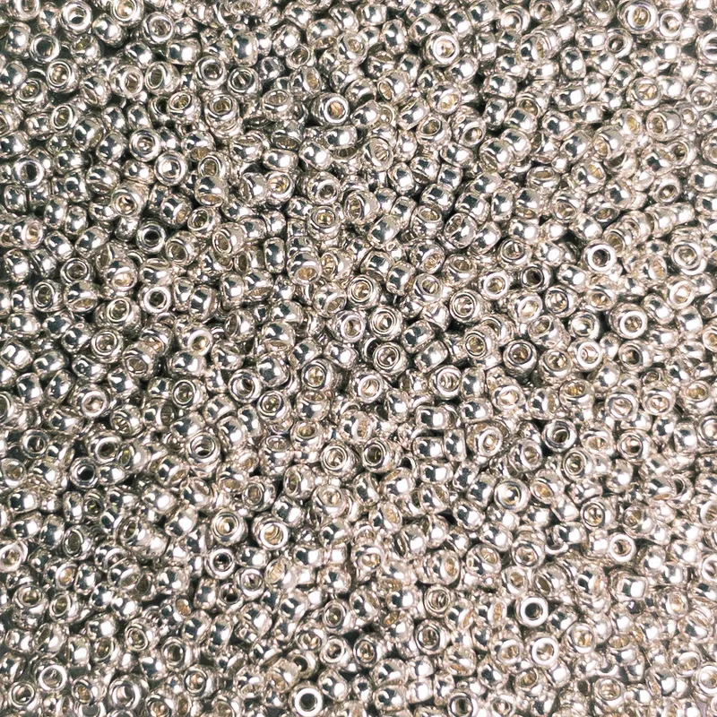 Miyuki 15/0 Seed Beads Galv Silver 8.2g Tube Japanese Glass