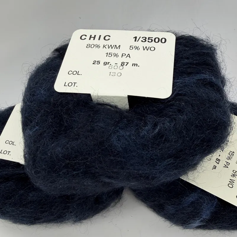 Lot of 3 CHIC 1/3500 Kid Mohair Wool Blend Yarn Skeins 25g Color 800 Lot 130