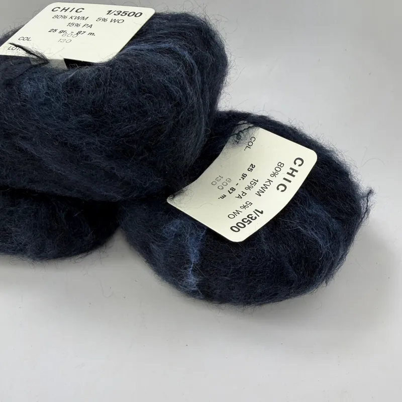 Lot of 3 CHIC 1/3500 Kid Mohair Wool Blend Yarn Skeins 25g Color 800 Lot 130
