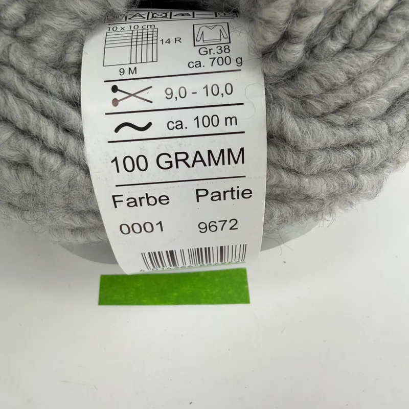 Lot of 3 ON online Linie 548 Argos Yarn Light Grey Farbe 0001 100g Bulky Wool