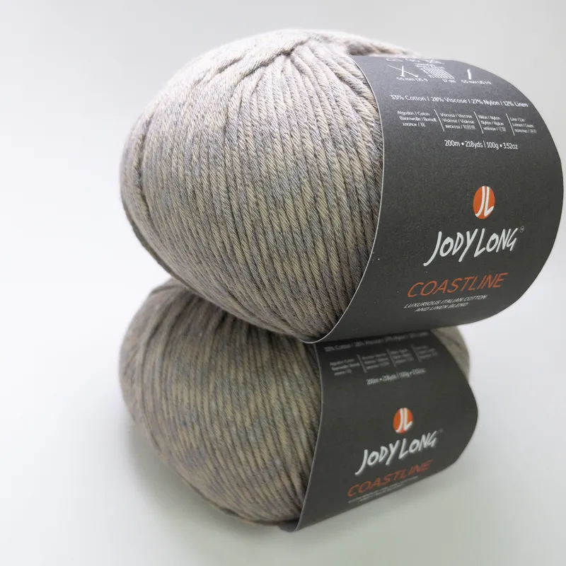 Jody Long Coastline Yarn Lot of 2 Color 42 Italian Cotton Linen Blend