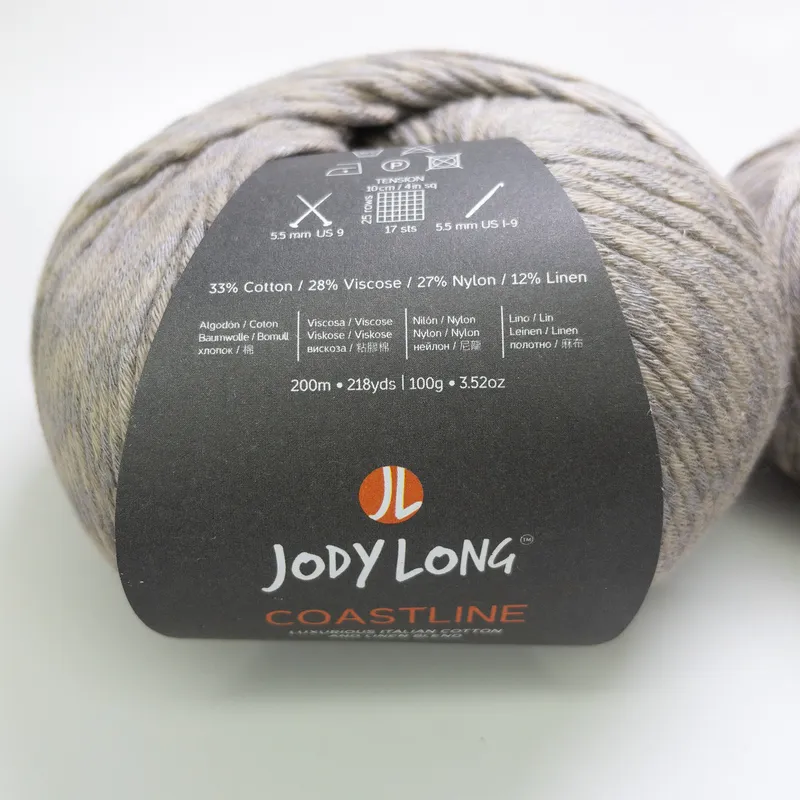 Jody Long Coastline Yarn Lot of 2 Color 42 Italian Cotton Linen Blend