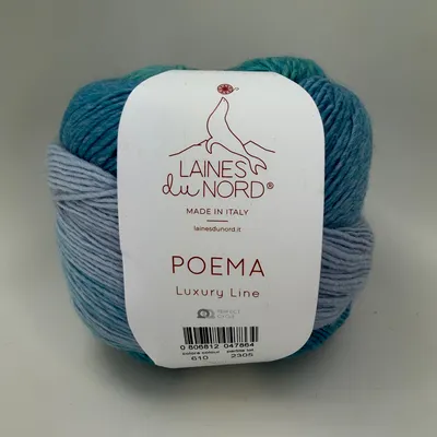 Laines du Nord Poema 100% Wool Gradient Yarn Cake 150g 656 Yd Color 610